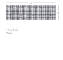 Load image into Gallery viewer, Sawyer Mill Black Plaid Valance 16x72
