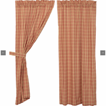 Load image into Gallery viewer, Sawyer Mill Red Plaid Short Panel Set of 2 63x36
