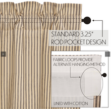 Load image into Gallery viewer, Sawyer Mill Charcoal Ticking Stripe Swag Set of 2 36x36x16

