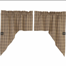 Load image into Gallery viewer, Sawyer Mill Charcoal Plaid Swag Set of 2 36x36x16k
