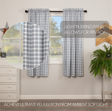 Load image into Gallery viewer, Sawyer Mill Blue Plaid Short Panel Set of 2 63x36

