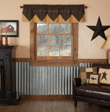 Load image into Gallery viewer, Kettle Grove Plaid Valance Layered 16x72
