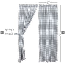 Load image into Gallery viewer, Sawyer Mill Blue Plaid Panel Set of 2 84x40
