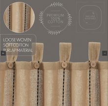 Load image into Gallery viewer, Stitched Burlap Natural Valance 16x72
