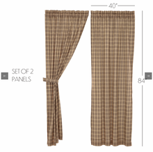 Load image into Gallery viewer, Sawyer Mill Charcoal Plaid Panel Set of 2 84x40
