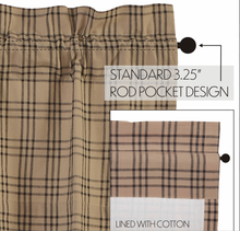 Load image into Gallery viewer, Sawyer Mill Charcoal Plaid Swag Set of 2 36x36x16

