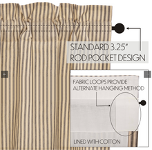 Load image into Gallery viewer, Sawyer Mill Charcoal Ticking Stripe Panel Set of 2 84x40
