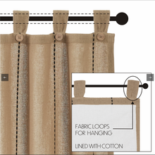 Load image into Gallery viewer, Stitched Burlap Natural Valance 16x72

