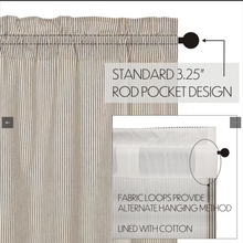 Load image into Gallery viewer, Hatteras Seersucker Blue Ticking Stripe Swag Set of 2 36x36x16
