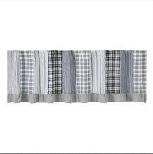 Load image into Gallery viewer, Sawyer Mill Black Patchwork Valance 19x72
