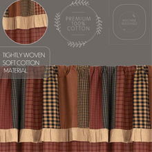 Load image into Gallery viewer, Maisie Short Panel with Attached Patch Valance Set of 2 63x36
