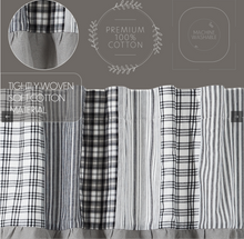 Load image into Gallery viewer, Sawyer Mill Black Patchwork Valance 19x72
