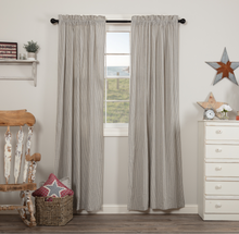 Load image into Gallery viewer, Hatteras Seersucker Blue Ticking Stripe Panel Set of 2
