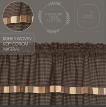 Load image into Gallery viewer, Kettle Grove Panel with Attached Valance Block Border Set of 2 84x40
