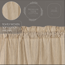 Load image into Gallery viewer, Sawyer Mill Charcoal Ticking Stripe Short Panel Set of 2 63x36
