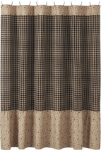 Load image into Gallery viewer, VHC Brands, Maisie Ruffled Patchwork Shower Curtains, Tan, 72x72
